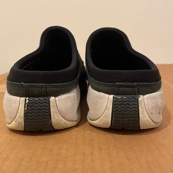 COLE HAAN country Leather slide Black sneaker Women 10 Nike air Bottom Clog - Picture 9 of 11